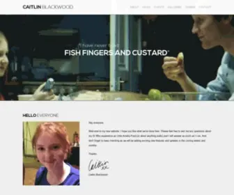 Caitlinblackwood.com(The Official website of actress Caitlin Blackwood) Screenshot