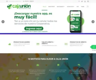 Cajaunion.coop(Caja Unión Cooperativa de ahorro y crédito) Screenshot