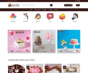 Cakebhijao.com(Looking to Send Cakes and Gifts to India from USA) Screenshot