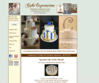 Cakeexpressions.com(Cake Expressions Wedding Cakes are lengendary in Silicon Valley) Screenshot