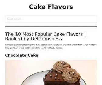 Cakeflavors.net(The 10 Most Popular Cake Flavors) Screenshot