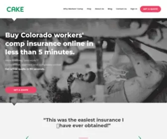 Cakeinsure.com(Buy Colorado Workers' Comp Insurance Online) Screenshot