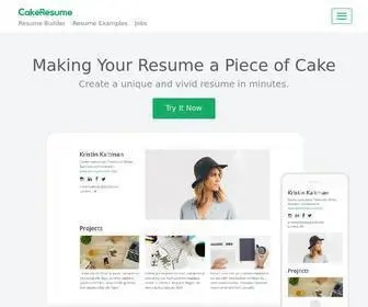 Cakeresume.com(Free Online Resume Builder & Job Search Site) Screenshot