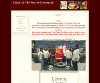 Cakesalltheway.com(Cakes Bangalore) Screenshot