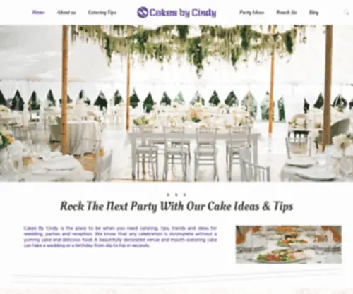 Cakesbycindy.com(Info Site About Catering For Weddings) Screenshot