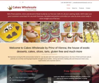 Cakeswholesale.com.au(Cakes Wholesale Perth by Prinz of Vienna) Screenshot