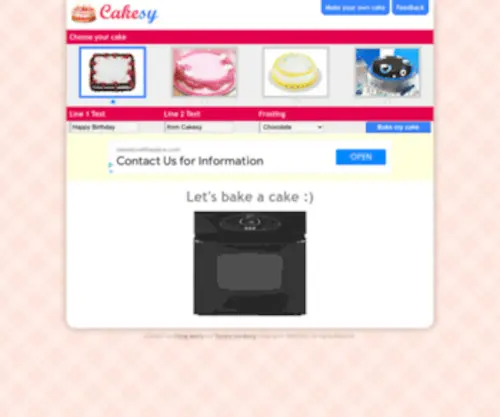 Cakesy.com(It's a piece of cake to bake a pretty cake) Screenshot
