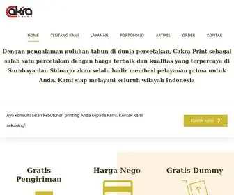 Cakraprint.com(Percetakan Murah Surabaya Sidoarjo Gresik Mojokerto Pasuruan dan Melayani Seluruh Indonesia) Screenshot