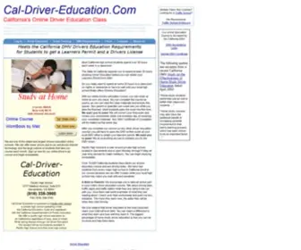 Cal-Driver-Education.com(California Online Driver Education $9.75) Screenshot