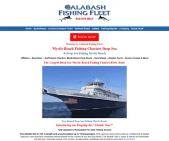 Calabashfishingfleet.com(Myrtle Beach Fishing Charters Deep Sea) Screenshot