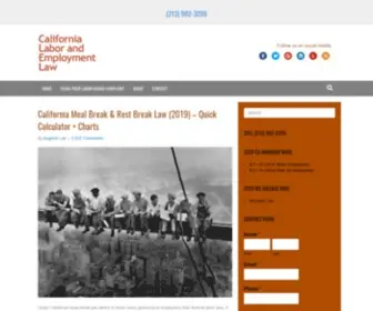 Calaborlaw.com(California Labor and Employment Law) Screenshot