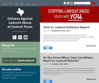 Calactx.com(Citizens Against Lawsuit Abuse of Central texas) Screenshot