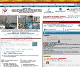 Calainc.org(CALA Canadian Aquafitness Leaders Alliance Inc) Screenshot
