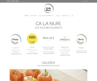 Calanuri.com(Restaurants Ca la Nuri) Screenshot