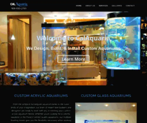 Calaquaria.com(Custom Aquarium & Fish Tanks) Screenshot