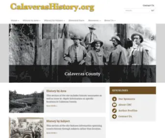 Calaverashistory.org(Calaveras Heritage Council) Screenshot