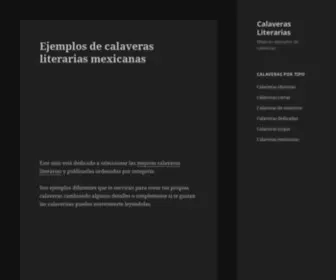 Calaverasliterarias.net(Ejemplos de CALAVERAS LITERARIAS mexicanas) Screenshot