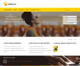 Calbankinvestor.net(Investor relations) Screenshot