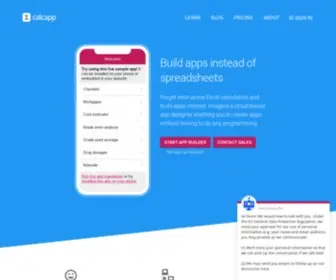 Calcapp.net(Build apps) Screenshot