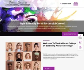 Calcbc.com(The California College of Barbering and Cosmetology) Screenshot