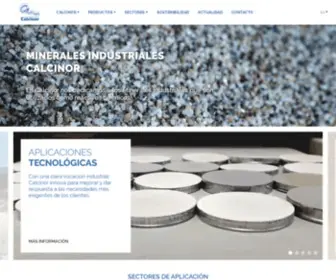 Calcinor.com(Minerales industriales) Screenshot