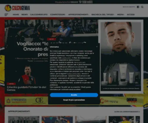 Calciogenoa.it(Genoa news) Screenshot