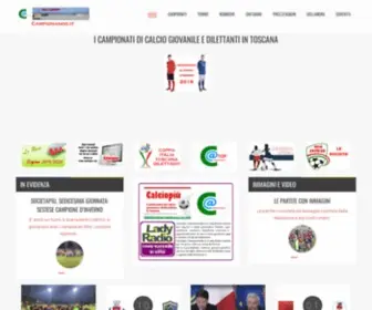Calciopiu.net(è il portale dedicato al calcio dilettantistico e giovanile toscano) Screenshot