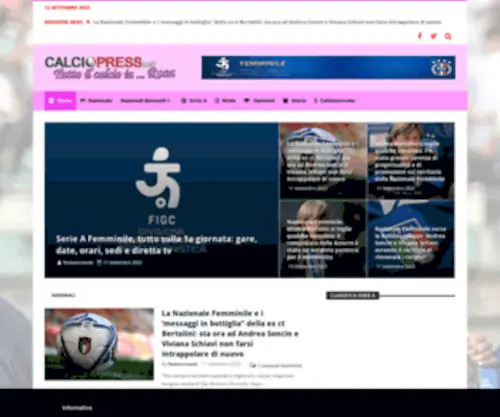 Calciopress.net(Calcio Femminile Italiano) Screenshot