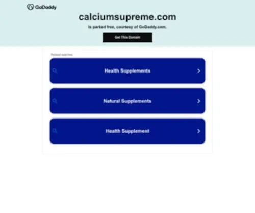 Calciumsupreme.com(Calcium Supreme) Screenshot
