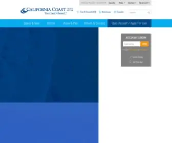 Calcoastcu.org(San Diego and Riverside's Best Credit Union) Screenshot