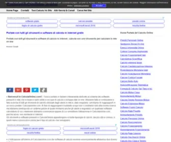 Calcolaonline.com(Portale con tutti gli strumenti e software di calcolo in internet) Screenshot