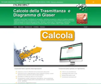 Calcolodellatrasmittanza.com(Calcolo della Trasmittanza e del Diagramma di Glaser) Screenshot