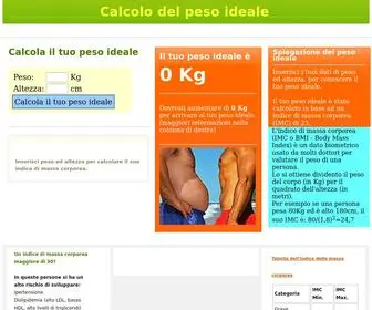 Calcolopesoideale.net(Calcolo peso ideale) Screenshot