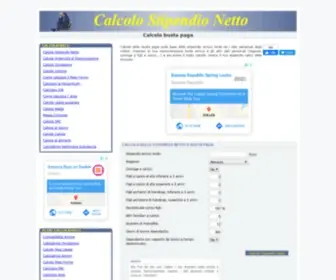 Calcolostipendionetto.it(Calcolo Stipendio Netto) Screenshot