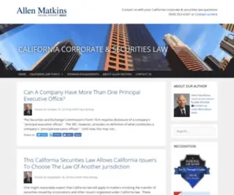 Calcorporatelaw.com(California Corporate & Securities Law Blog) Screenshot