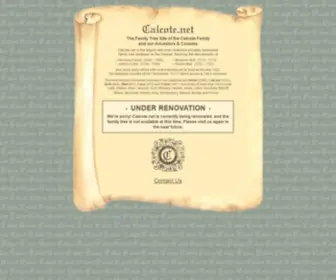 Calcote.net(Family Tree Site of the Calcote Family) Screenshot