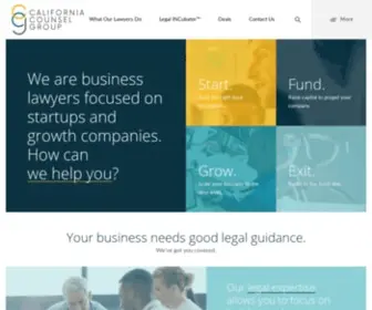 Calcounselgroup.com(Startup Business Lawyers) Screenshot