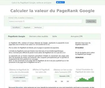 Calcul-Pagerank.fr(Calcul du PageRank) Screenshot