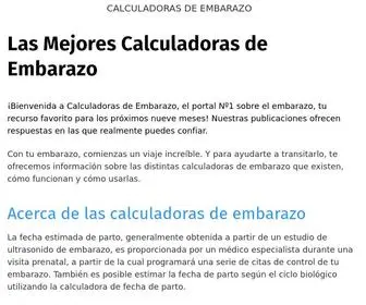 Calculadorasdeembarazo.com(Calculadoras de Embarazo) Screenshot