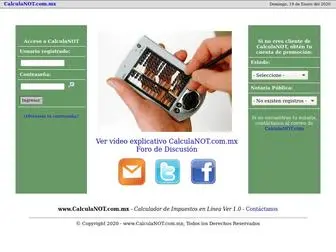 Calculanot.com.mx(CalculaNOT) Screenshot