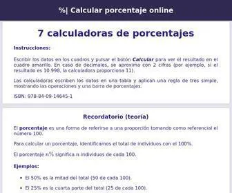 Calcularporcentajeonline.com(Calculadoras de porcentajes online) Screenshot