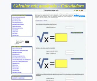 Calcularraizquadrada.com(Calcular raiz quadrada) Screenshot