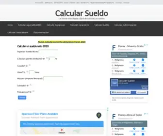 Calcularsueldo.com.ar(Calcular sueldo o salario bruto y neto de acuerdo a los descuentos (aportes)) Screenshot