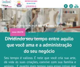 Calcularte.com.br(Gestão de negócios criativos) Screenshot