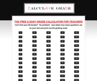 Calculategrade.com(Calculate Grade) Screenshot