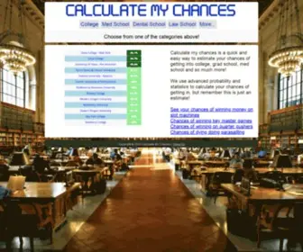 Calculatemychances.com(Calculatemychances) Screenshot