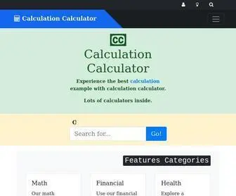 Calculationcalculator.com(Calculation Calculator) Screenshot