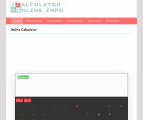 Calculator-Online.info(Online Calculator) Screenshot