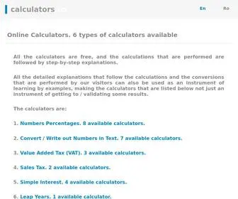Calculators.ro(Online calculators) Screenshot