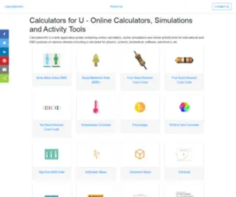 Calculators4U.com(Online calculators) Screenshot